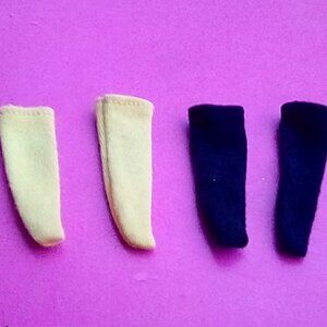Barbie doll yellow & Black socks